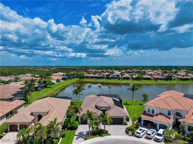3910 Glacier Ct, Naples, FL 34119 - aerial view of residential area featuring a large body of water