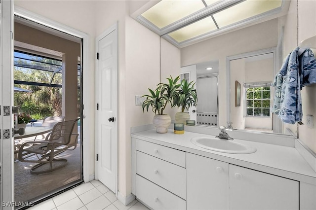 24881 Pennyroyal Dr, Bonita Springs, FL 34134 - bathroom featuring vanity and tile patterned floors
