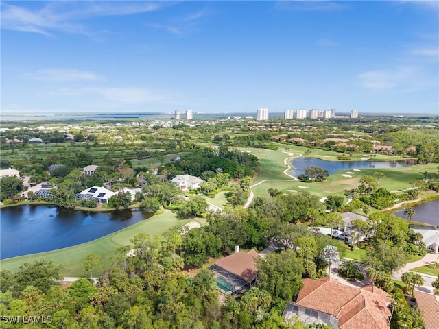 24881 Pennyroyal Dr, Bonita Springs, FL 34134 - aerial view of residential area with a large body of water and a local golf course