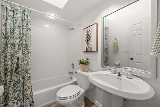 24881 Pennyroyal Dr, Bonita Springs, FL 34134 - bathroom featuring shower / bath combo and toilet