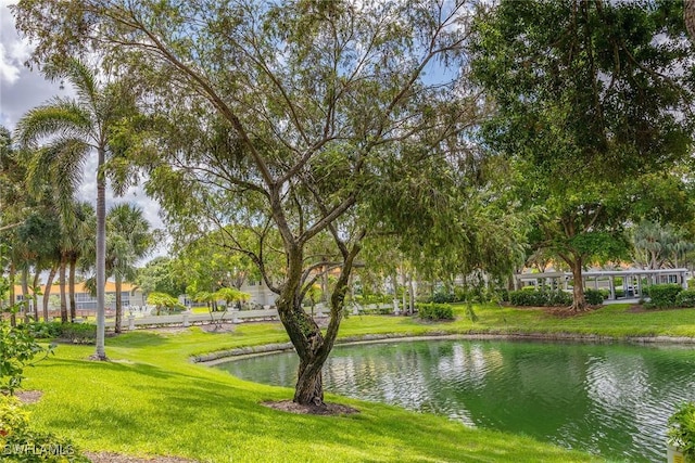 2450 Old Groves Rd Unit 201, Naples, FL 34109 - view of property's community with a water view and a yard