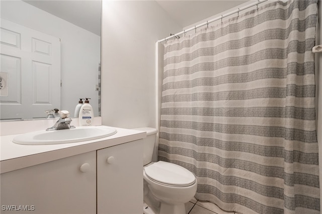 5421/5423 Centennial Blvd, Lehigh Acres, FL 33971 - full bathroom with vanity, tile patterned floors, and curtained shower