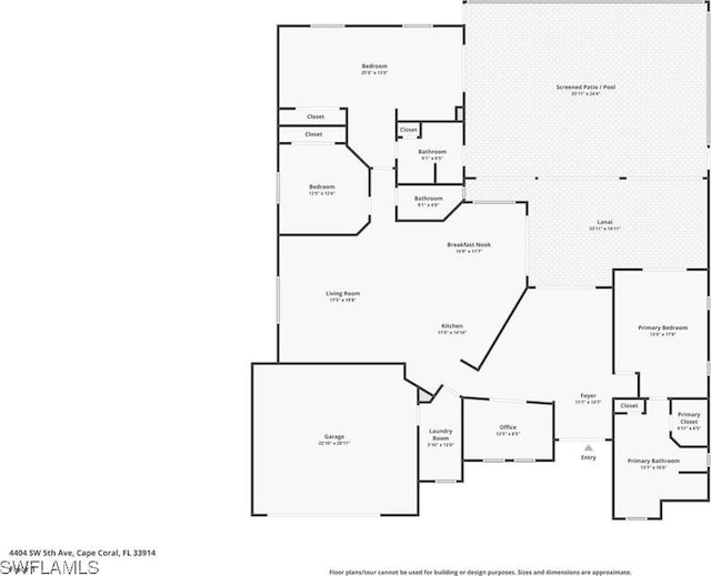 4404 SW 5th Ave, Cape Coral, FL 33914 - view of floor plan / room layout
