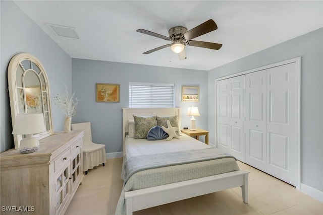 4404 SW 5th Ave, Cape Coral, FL 33914 - bedroom with a closet and a ceiling fan