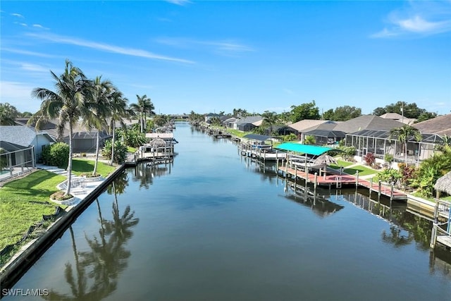 4404 SW 5th Ave, Cape Coral, FL 33914 - water view with nearby suburban area and a dock