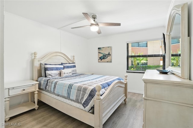 1506 Mainsail Dr Unit 1, Naples, FL 34114 - bedroom with wood finished floors and ceiling fan
