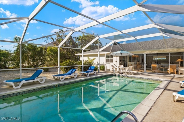 486 Lake Murex Cir, Sanibel, FL 33957 - outdoor pool featuring a patio and a lanai