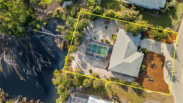 486 Lake Murex Cir, Sanibel, FL 33957 - view of subject property featuring property boundaries highlighted and a nearby body of water