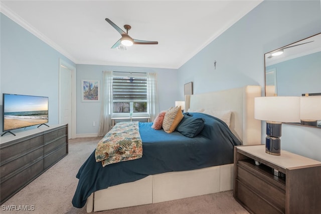 374 Deauville Loop, Naples, FL 34114 - carpeted bedroom featuring ornamental molding and a ceiling fan
