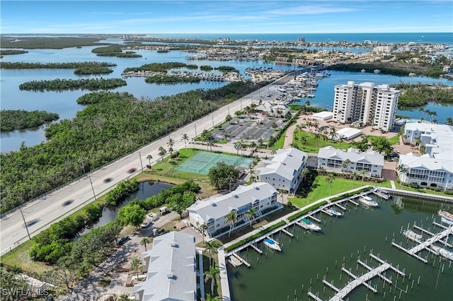 18068 San Carlos Blvd Unit 515, Fort Myers Beach, FL 33931 - aerial view of numerous boat docks and a large body of water