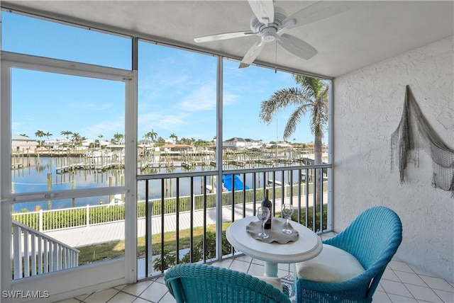18068 San Carlos Blvd Unit 515, Fort Myers Beach, FL 33931 - sunroom with a water view