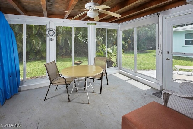 1721 Smugglers Cv, Naples, FL 34112 - sunroom / solarium with a ceiling fan and french doors