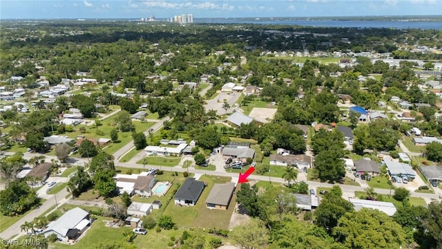 595 Carolina Ave, Fort Myers, FL 33905 - aerial view of property's location with nearby suburban area and a nearby body of water