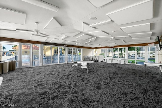 4411 Bay Beach Ln Unit 744, Fort Myers Beach, FL 33931 - carpeted spare room with a ceiling fan and plenty of natural light