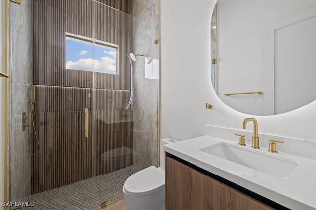 3620 SW 4th Ln, Cape Coral, FL 33991 - bathroom featuring vanity and a shower stall
