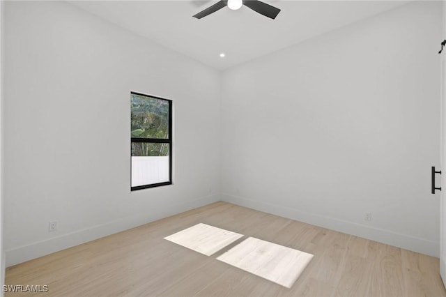 3620 SW 4th Ln, Cape Coral, FL 33991 - unfurnished room featuring wood finished floors, ceiling fan, and recessed lighting