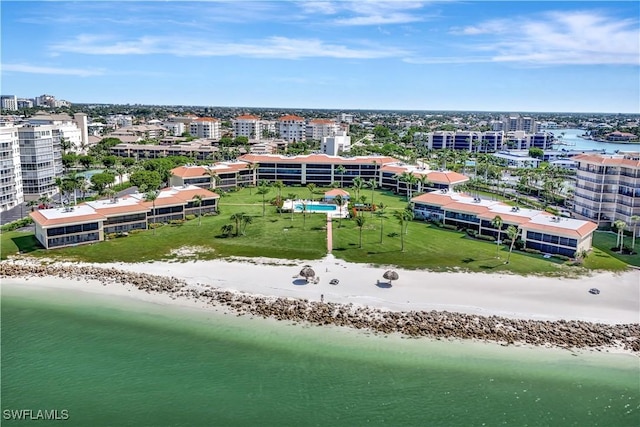 1080 S Collier Blvd Unit 305, Marco Island, FL 34145 - drone / aerial view of waterfront with a beach