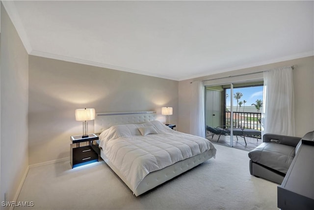 1080 S Collier Blvd Unit 305, Marco Island, FL 34145 - carpeted bedroom with access to outside and crown molding