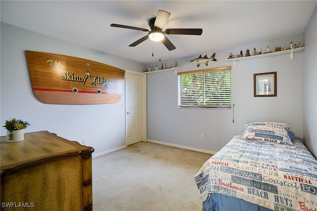 17139 Knight Dr, Fort Myers, FL 33967 - carpeted bedroom featuring baseboards and a ceiling fan