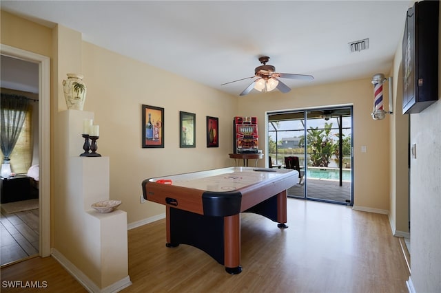 17139 Knight Dr, Fort Myers, FL 33967 - playroom with light wood finished floors and ceiling fan