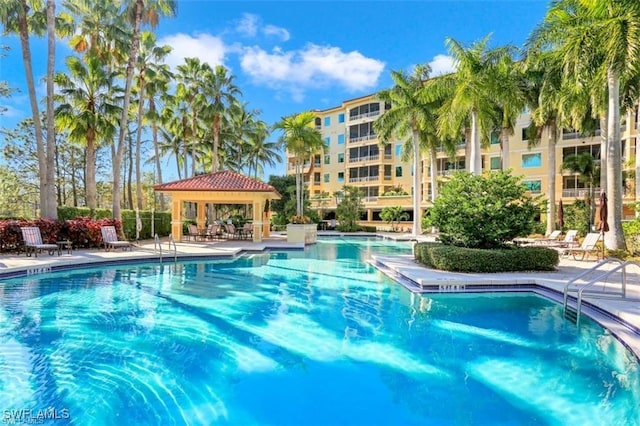 2738 Tiburon Blvd E Unit B406, Naples, FL 34109 - community pool with a gazebo
