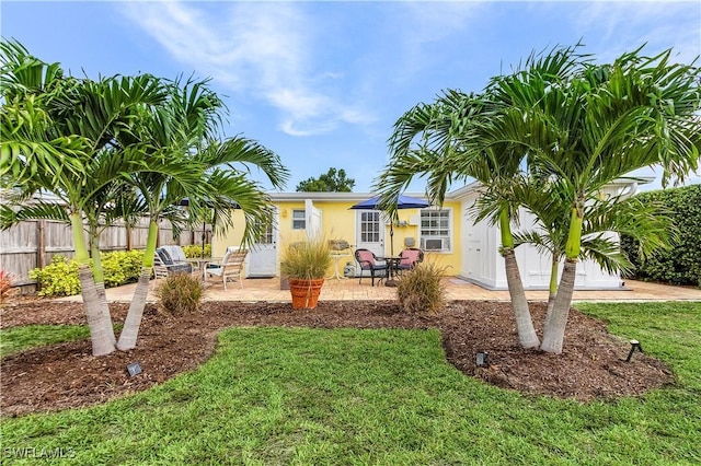 782 107th Ave N, Naples, FL 34108 - back of house with a patio, stucco siding, and cooling unit