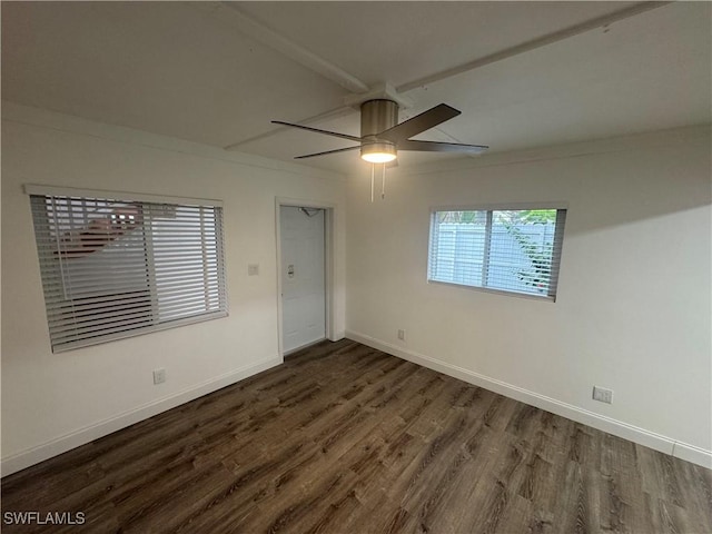 2590 1st St Unit 112, Fort Myers, FL 33901 - unfurnished room with wood finished floors and ceiling fan