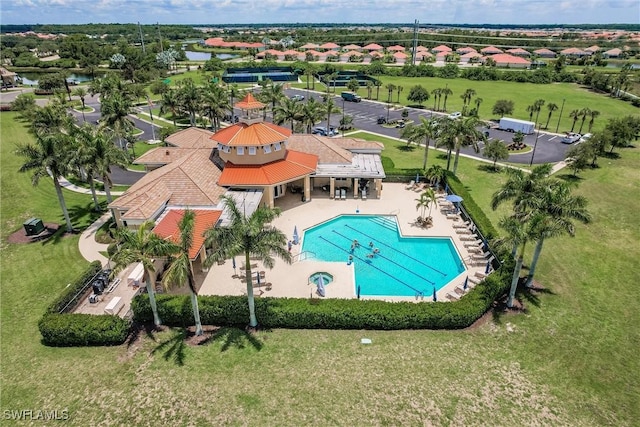 15139 Ligustrum Ln, Alva, FL 33920 - bird's eye view of a pool