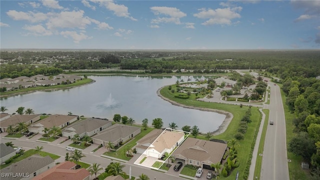 20095 Fiddlewood Ave, North Fort Myers, FL 33917 - aerial perspective of suburban area featuring property boundaries highlighted and a nearby body of water