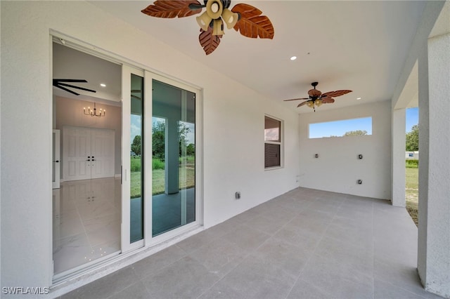 3706 16th St W, Lehigh Acres, FL 33971 - view of patio with a ceiling fan