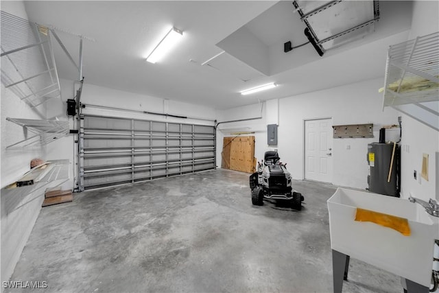 902 E 10th St, Lehigh Acres, FL 33972 - garage featuring electric panel and electric water heater