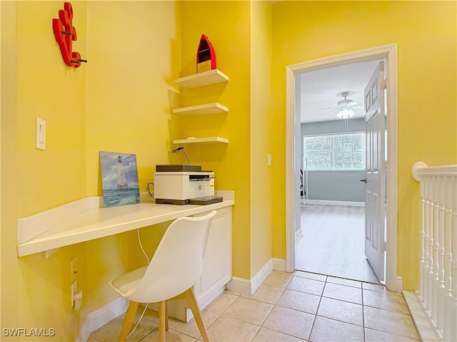 14031 W Hyde Park Dr Unit 201, Fort Myers, FL 33912 - washroom with light tile patterned floors and ceiling fan