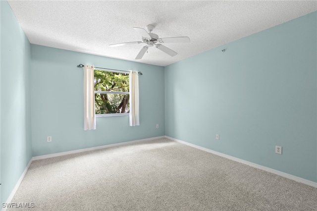 8851 Colonnades Ct W Unit 128, Bonita Springs, FL 34135 - unfurnished room with carpet floors, a textured ceiling, and ceiling fan