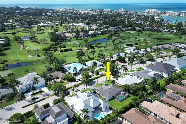 701 Harbour Dr, Naples, FL 34103 - aerial view of property's location with a nearby body of water and nearby suburban area