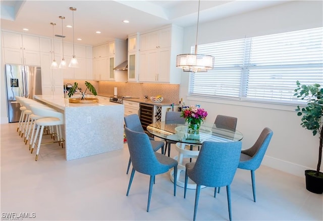 756 108th Ave N, Naples, FL 34108 - dining area with beverage cooler and recessed lighting
