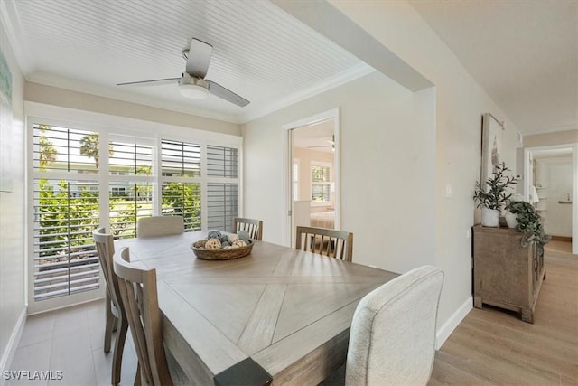 626 12th Ave S Unit 626, Naples, FL 34102 - dining area featuring a ceiling fan and ornamental molding