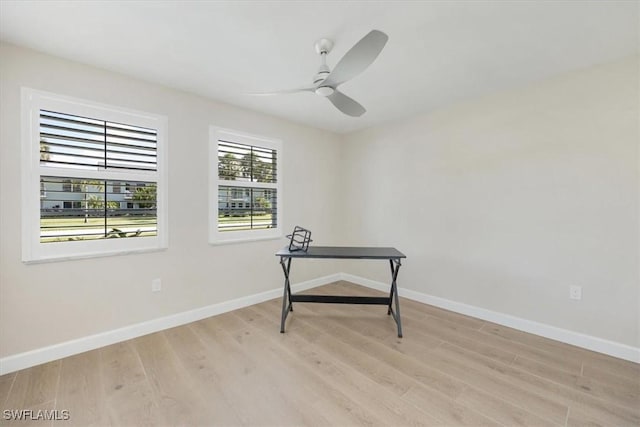 626 12th Ave S Unit 626, Naples, FL 34102 - spare room featuring light wood-type flooring and a ceiling fan