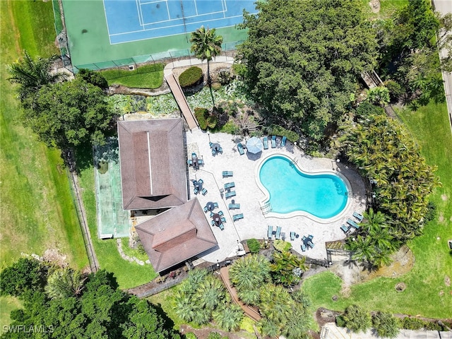 499 Forest Lakes Blvd Unit 207, Naples, FL 34105 - aerial view of property and surrounding area with a pool area