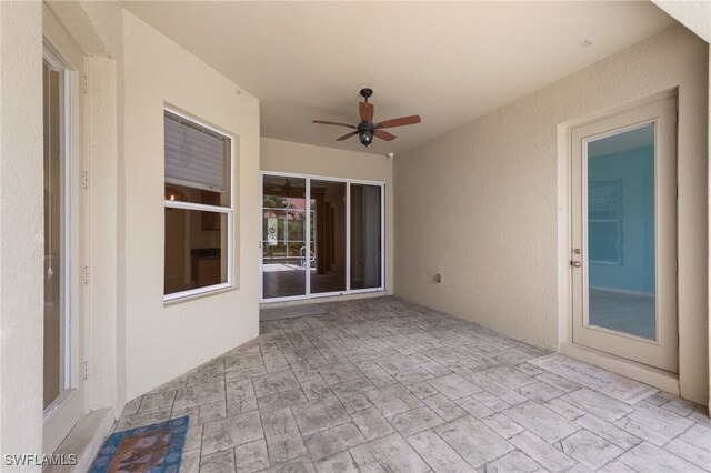 2628 Fairmont Cove Ct, Cape Coral, FL 33991 - view of patio with ceiling fan