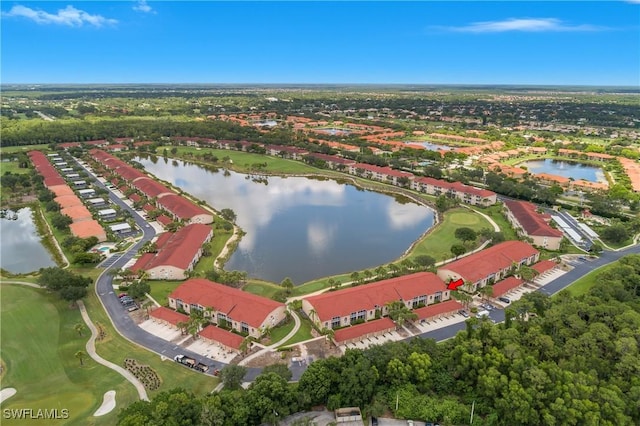 2770 Cypress Trace Cir Unit 2428, Naples, FL 34119 - aerial view of property's location with a nearby body of water and a local golf course