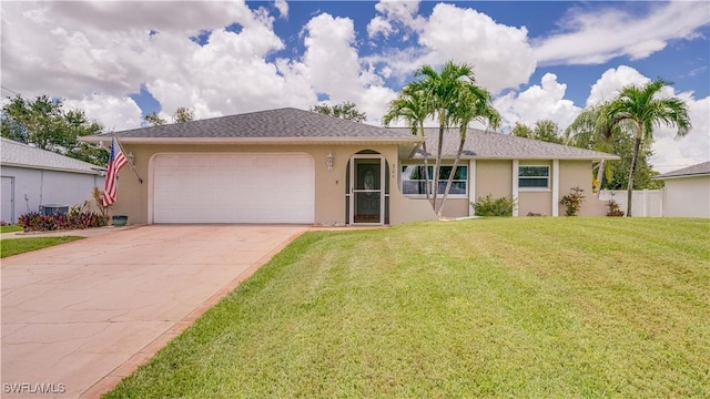 301 SE 26th Ter, Cape Coral, FL 33904 - ranch-style house with stucco siding, a garage, and driveway