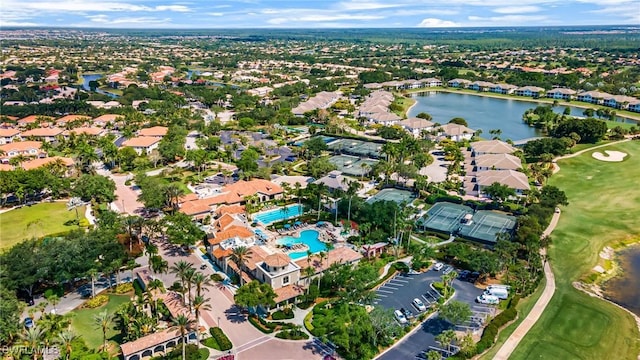 28082 Sosta Ln Unit 2, Bonita Springs, FL 34135 - aerial view of property's location featuring a golf club, a large body of water, and nearby suburban area
