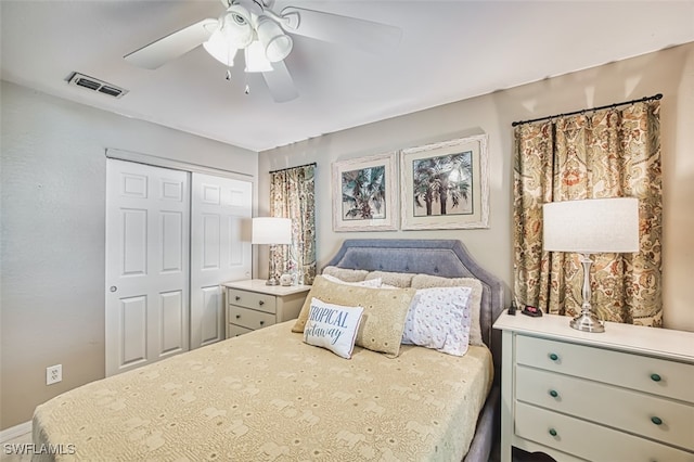 4512 SW 20th Ave, Cape Coral, FL 33914 - bedroom with a closet and ceiling fan