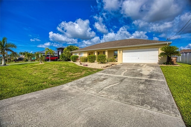 4512 SW 20th Ave, Cape Coral, FL 33914 - ranch-style house with an attached garage, concrete driveway, and stucco siding