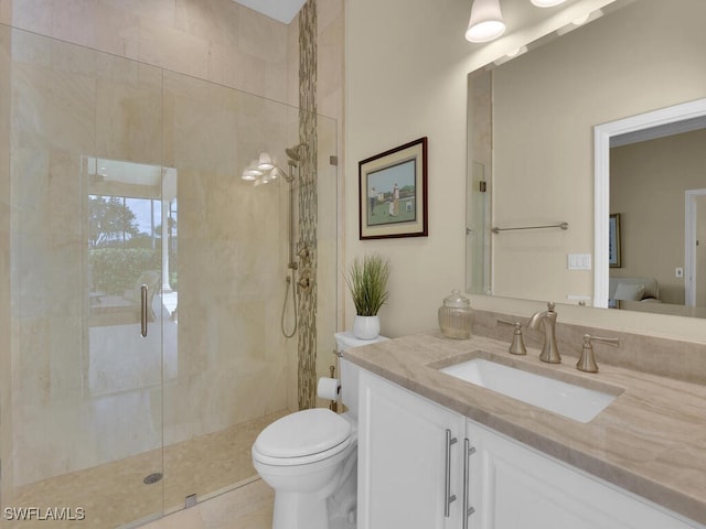 23220 Whispering Ridge Dr, Estero, FL 34135 - bathroom featuring vanity and a stall shower