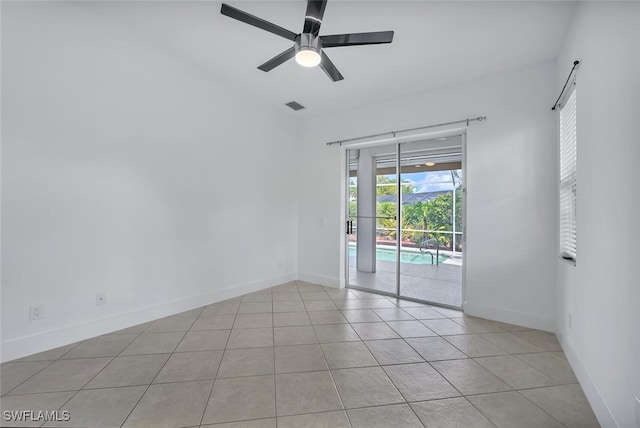 973 Summerfield Dr, Naples, FL 34120 - empty room featuring a ceiling fan and light tile patterned floors