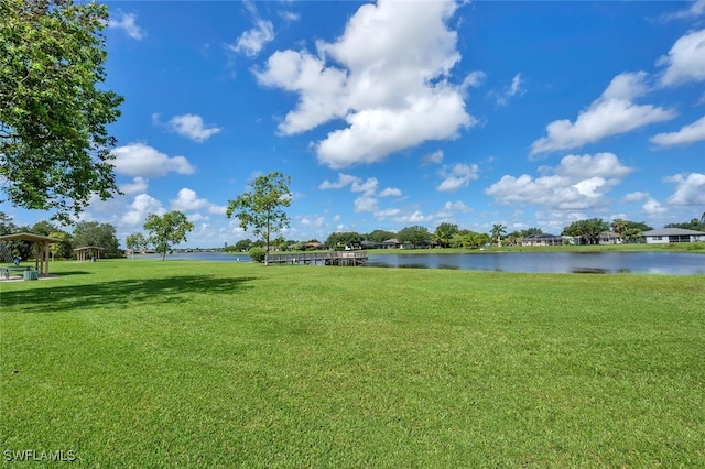 973 Summerfield Dr, Naples, FL 34120 - view of property's community featuring a water view and a yard
