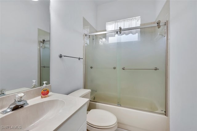 973 Summerfield Dr, Naples, FL 34120 - bathroom with vanity and shower / bath combination with glass door