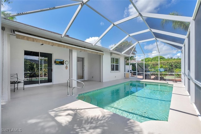 973 Summerfield Dr, Naples, FL 34120 - outdoor pool with a patio and glass enclosure