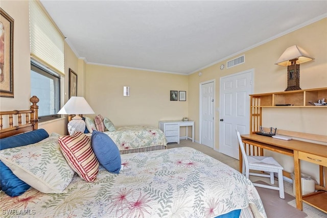 176 S Collier Blvd Unit 1107, Marco Island, FL 34145 - bedroom featuring ornamental molding and carpet